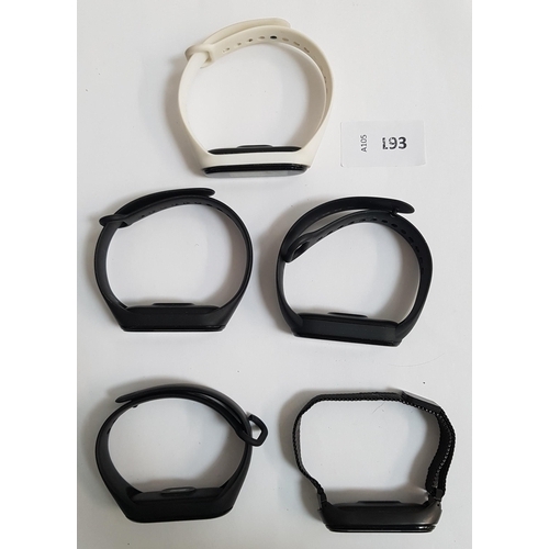 193 - FIVE XIAOMI MI FITNESS TRACKERS (5)
