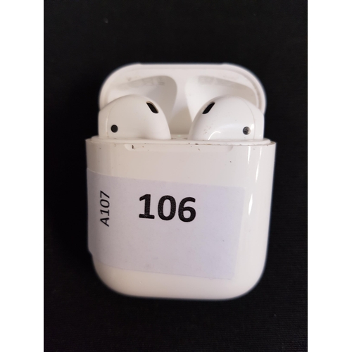 106 - PAIR OF APPLE AIRPODS 2nd GENERATION
in Lightning charging case