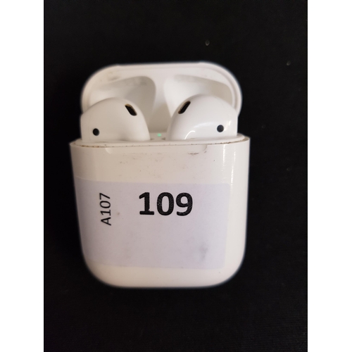 109 - PAIR OF APPLE AIRPODS 2nd GENERATION
in Lightning charging case