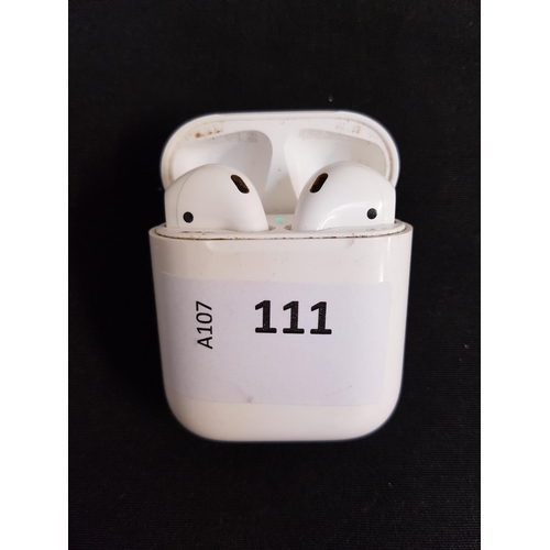 111 - PAIR OF APPLE AIRPODS 2nd GENERATION
in Lightning charging case