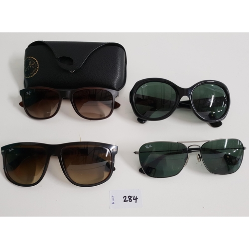 284 - FOUR PAIRS OF RAY-BAN SUNGLASSES