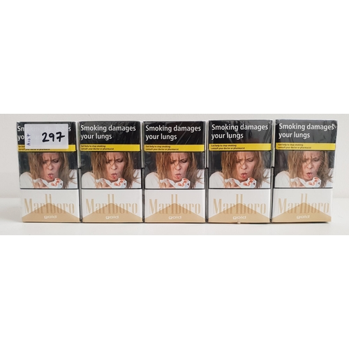 297 - 200 MALBORO GOLD CIGARETTES
Note: You must be over the age of 18 to bid on this lot.