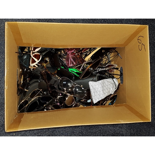 65 - ONE BOX OF BRANDED AND UNBRANDED SPECTACLES AND SUNGLASSES
Note: some sunglasses may have prescripti... 