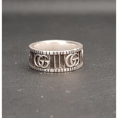 9 - GUCCI GG MARMONT AGED SILVER RING 
ring size K