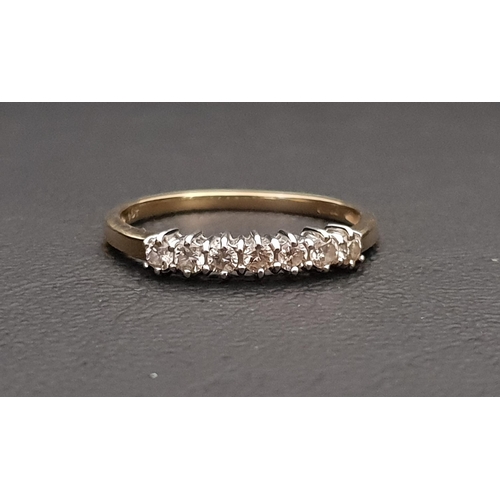 108 - DIAMOND SEVEN STONE RING
the diamonds totalling approximately 0.35cts, on nine carat gold shank, rin... 