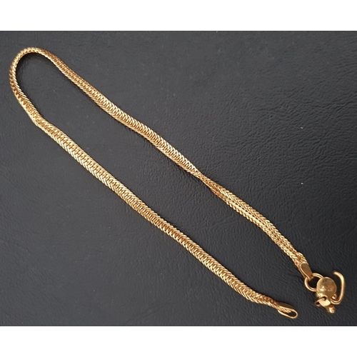 240 - TWENTY-TWO CARAT GOLD SNAKE CHAIN BRACELET
approximately 25cm long and 8.6 grams