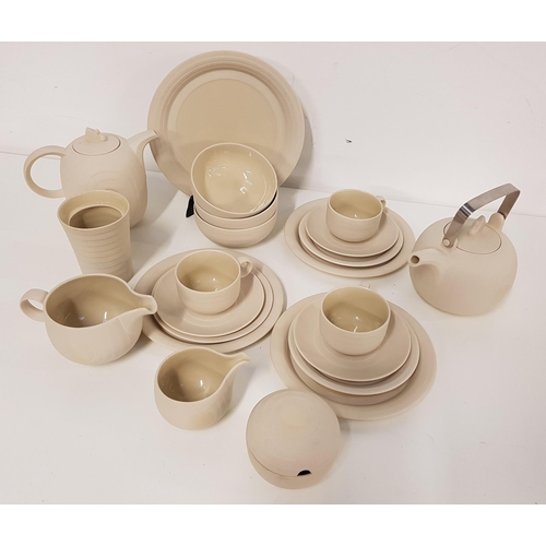 297 - HORNSEA CONCEPT BREAKFAST SERVICE
comprising thirteen bowls, six cups, two jugs, lidded sugar bowl, ... 