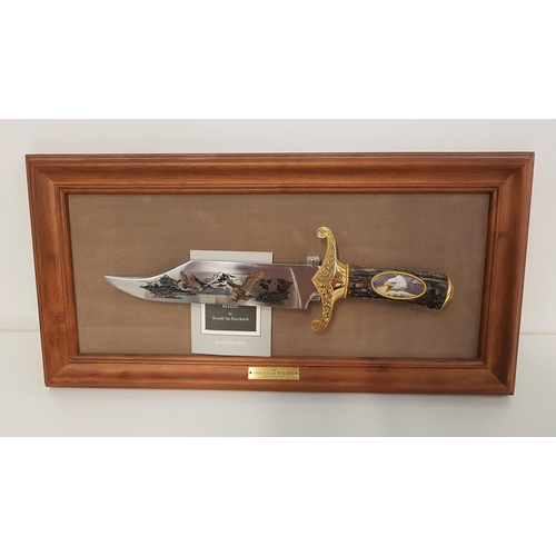 363 - THE AMERICAN EAGLE COMMEMORATIVE BOWIE KNIFE
by Ronald Van Ruyckevelt for Franklin Mint, with eagle ... 