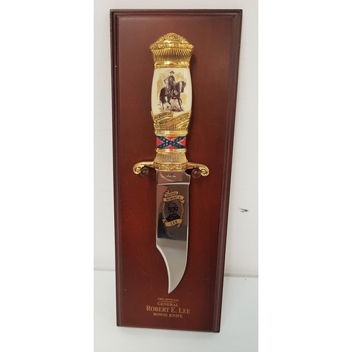 367 - THE OFFICIAL GENERAL ROBERT E. LEE COMMEMORATIVE BOWIE KNIFE
by Franklin Mint, the handle marked 'Th... 