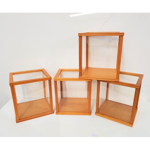 394 - FOUR PINE FRAMED DISPLAY CASES
by Danbury Mint, all 32.5cm high x 27cm wide x 29.5cm deep (4)