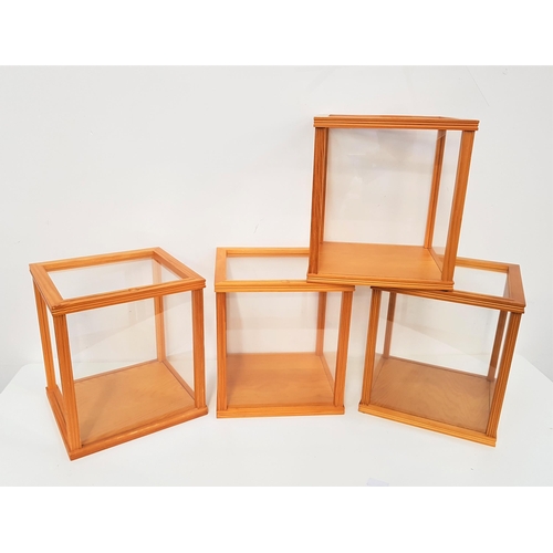 395 - FOUR PINE FRAMED DISPLAY CASES
by Danbury Mint, all 32.5cm high x 27cm wide x 29.5cm deep (4)