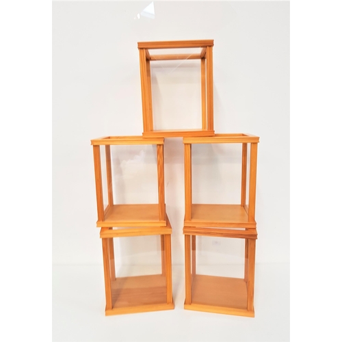 396 - FIVE PINE FRAMED DISPLAY CASES
by Danbury Mint, all 29.5 high x 23.5cm wide x 20cm deep (4)