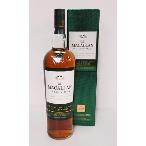 445 - THE MACALLAN SELECT OAK HIGHLAND SINGLE MALT SCOTCH WHISKY
40% abv and 1 litre, in box, level low ne... 