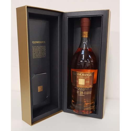 446 - GLENMORANGIE EXTREMELY RARE 18 YEAR OLD HIGHLAND SINGLE MALT SCOTCH WHISKY
43% abv and 70cl, with pr... 