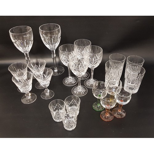 315 - SELECTION OF CRYSTAL CLASSES
including twelve Stuart small wines and two large wines, five Tudor whi... 