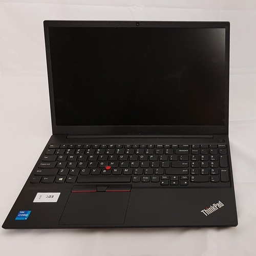 103 - LENOVO THINKPAD E15 GEN 2 LAPTOP 
serial number PF-318SE6; Intel(R) Core(TM) 5i; Wiped  
Note: some ... 