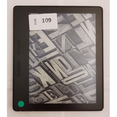 109 - AMAZON KINDLE OASIS 8TH GENERATION E-READER
serial number: G0B0 GC09 6354 02HL
Note: It is the buyer... 