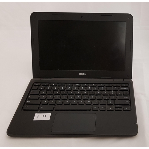 99 - DELL CHROMEBOOK 
model Chromebook 11 3180; Wiped
Note: damage to and loose hinge covers
Note: It is ... 