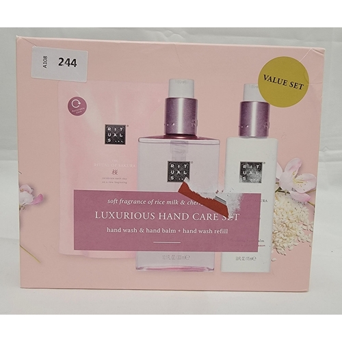 244 - RITUALS THE RITUAL OF SAKURA HAND CARE SET
comprising hand wash, hand balm and handwash refill