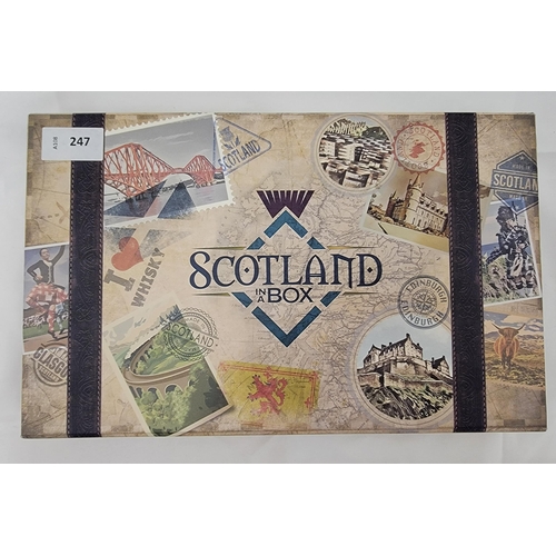 247 - SCOTLAND IN A BOX 
comprising twelve varieties of whisky samples (3cl each) including Jura Aged 18 Y... 
