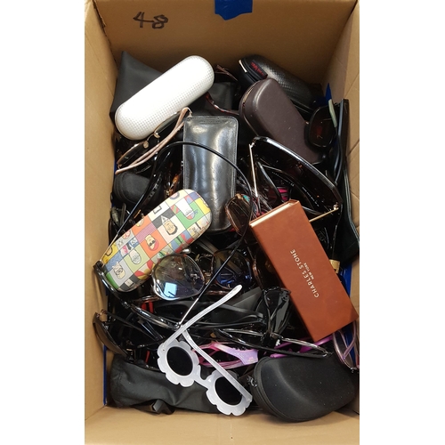 48 - ONE BOX OF BRANDED AND UNBRANDED SUNGLASSES AND GLASSES
Note: Some may have prescription lenses