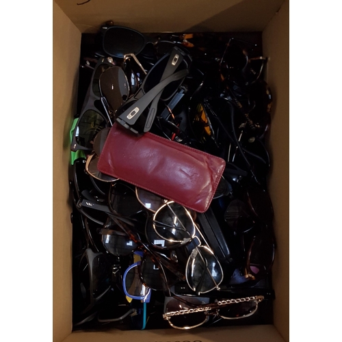 13 - ONE BOX OF BRANDED AND UNBRANDED SUNGLASSES
Note: some may have prescription lenses