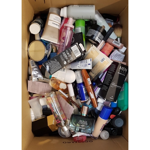 14 - ONE BOX OF NEW AND USED TOILETRY ITEMS
including Chanel, Rimmel, Nars, The Ordinary, Paco Rabanne, a... 