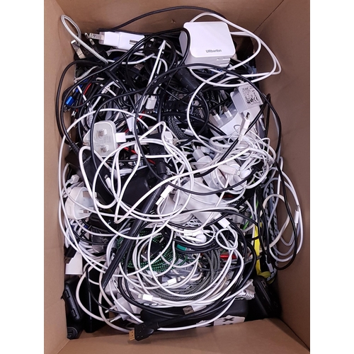 21 - ONE BOX OF CABLES, CHARGERS, CONNECTORS, POWER BANKS AND ADAPTERS
approximately six power banks