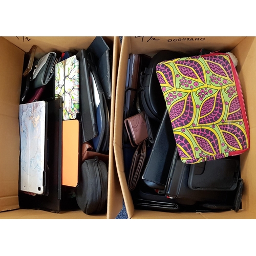4 - TWO BOXES OF PURSES, WALLETS AND PROTECTIVE CASES
the protective cases including phone, headphone, t... 