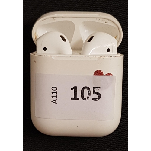 105 - PAIR OF APPLE AIRPODS 2ND GENERATION
in Lightning charging case