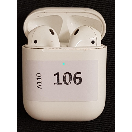 106 - PAIR OF APPLE AIRPODS 2ND GENERATION
in Wireless charging case