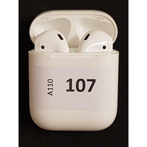 107 - PAIR OF APPLE AIRPODS 2ND GENERATION
in Lightning charging case