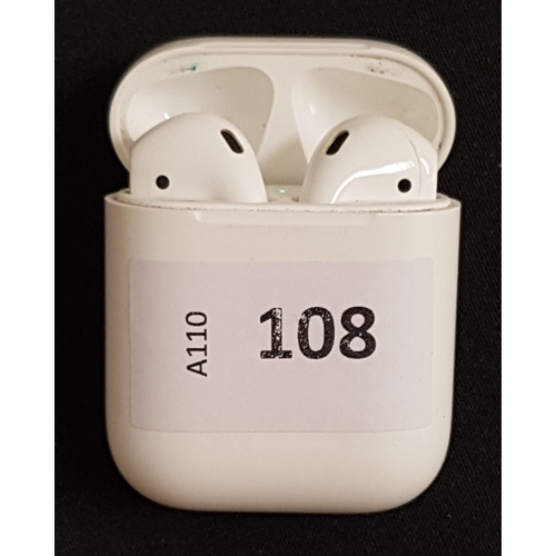 108 - PAIR OF APPLE AIRPODS 2ND GENERATION
in Lightning charging case