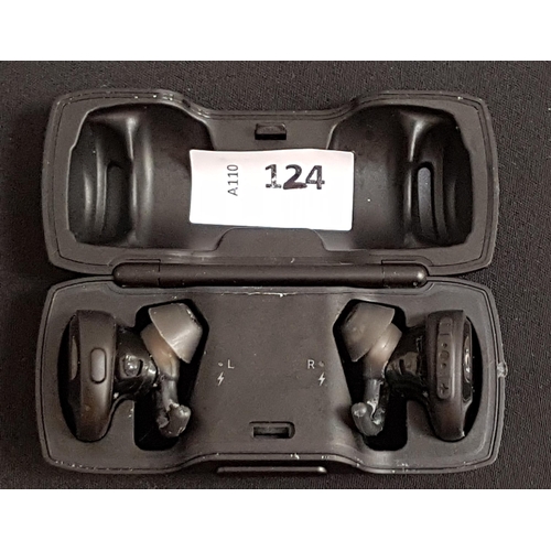 124 - PAIR OF BOSE SOUNDSPORT FREE WIRELESS HEADPHONES IN CHARGING CASE
model: 423729