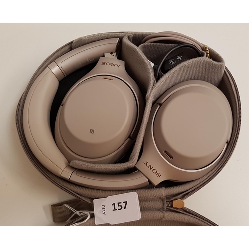 157 - PAIR OF SONY WH-1000XM3 ON-EAR WIRELESS NOISE CANCELLING HEADPHONES
in Sony case