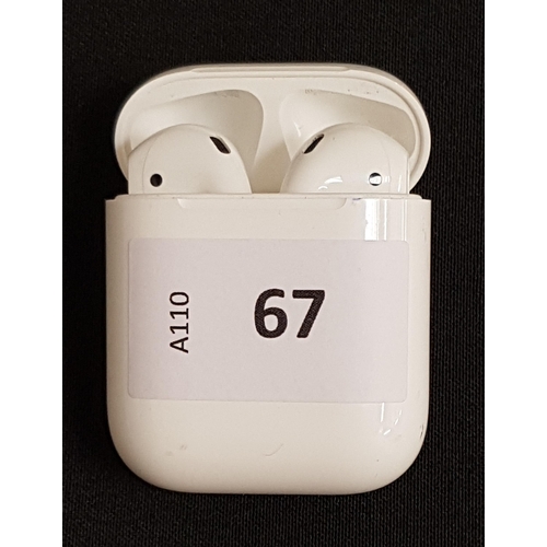 67 - PAIR OF APPLE AIRPODS 2ND GENERATION
in Lightning charging case