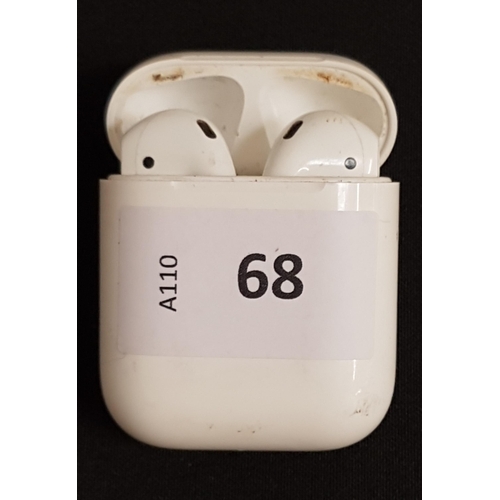 68 - PAIR OF APPLE AIRPODS 
in Lightning charging case (model numbers worn on pods)