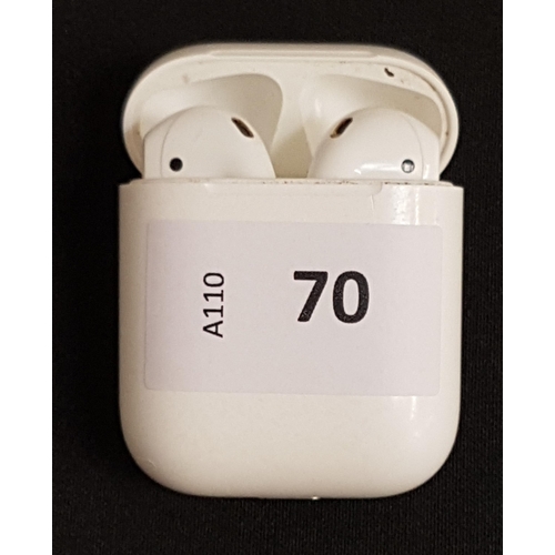 70 - PAIR OF APPLE AIRPODS 1ST GENERATION
in Lightning charging case