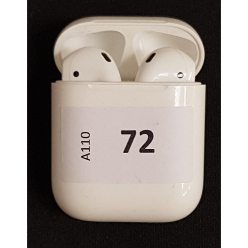 72 - PAIR OF APPLE AIRPODS 1ST GENERATION
in Lightning charging case