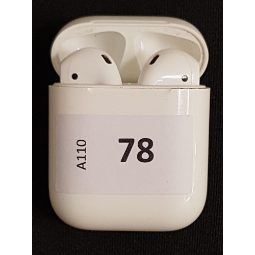 78 - PAIR OF APPLE AIRPODS 2ND GENERATION
in Lightning charging case