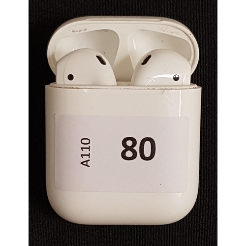 80 - PAIR OF APPLE AIRPODS 2ND GENERATION
in Lightning charging case