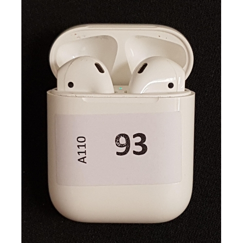 93 - PAIR OF APPLE AIRPODS 2ND GENERATION
in Lightning charging case