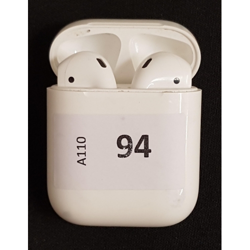 94 - PAIR OF APPLE AIRPODS 2ND GENERATION
in Wireless charging case