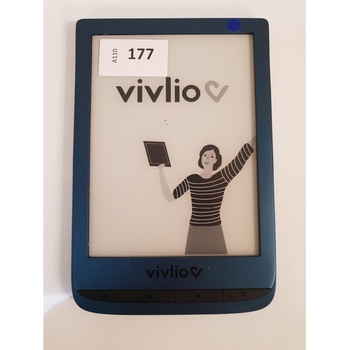 VIVLIO TOUCH LUX 5 E-READER
serial number YTJB0400169100WV01A0
Note: It is the buyer's responsibility to make all necessary checks prior to bidding to establish if the device is blacklisted/ blocked/ reported lost. Any checks made by Mulberry Bank Auctions will be detailed in the description. Please Note - No refunds will be given if a unit is sold and is subsequently discovered to be blacklisted or blocked etc.