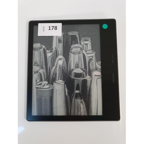 178 - AMAZON KINDLE OASIS 9TH GENERATION E-READER
serial number G000 P812 8136 04R5
Note: It is the buyer'... 