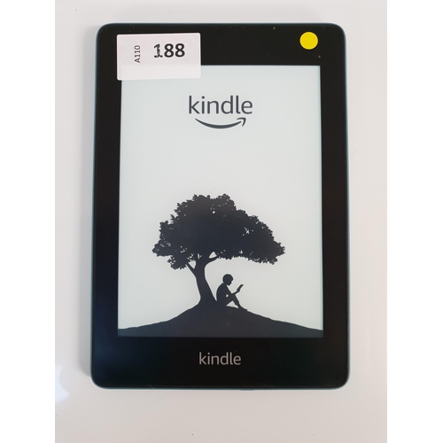 188 - AMAZON KINDLE PAPERWHITE 4 TWILIGHT BLUE 10TH GENERATION E-READER
serial number G001 6T03 0402 0402 ... 