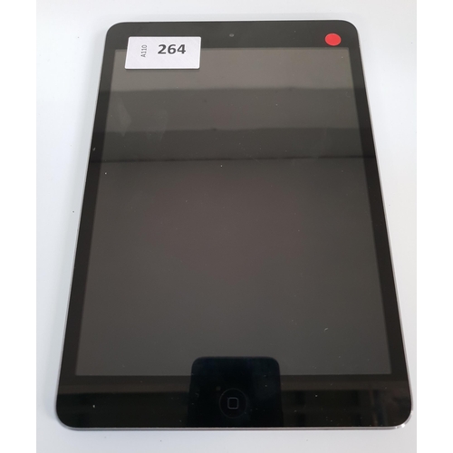 APPLE IPAD MINI - A454 - WIFI & CELLULAR 
serial number F7NLJA25FPFQ; IMEI 013363003462048. Apple account locked. 
Note: It is the buyer's responsibility to make all necessary checks prior to bidding to establish if the device is blacklisted/ blocked/ reported lost. Any checks made by Mulberry Bank Auctions will be detailed in the description. Please Note - No refunds will be given if a unit is sold and is subsequently discovered to be blacklisted or blocked etc.