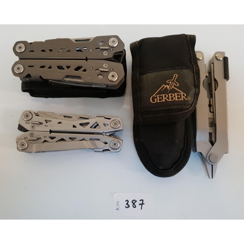 387 - THREE GERBER MULTI-TOOLS
Note: You must be over the age of 18 to bid on this lot.