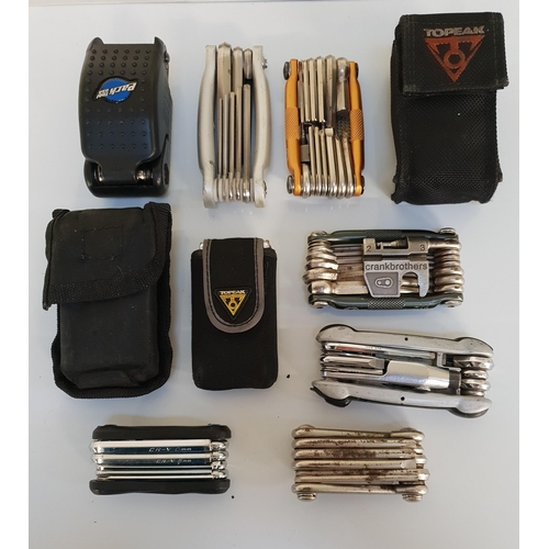 403 - TEN BIKE TOOLS
of various sizes, including Topeak, Crank Brothers and Magnusson