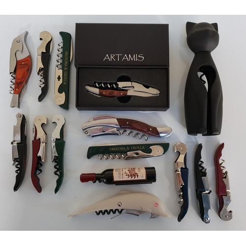 406 - SELECTION OF SEVENTEEN BOTTLE OPENERS AND WAITER'S FRIENDS